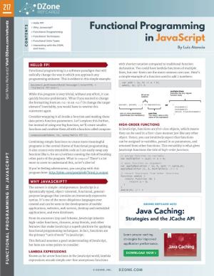 Functional Programming in Javascript Teaches Javascript Developers Lauderdale, FL