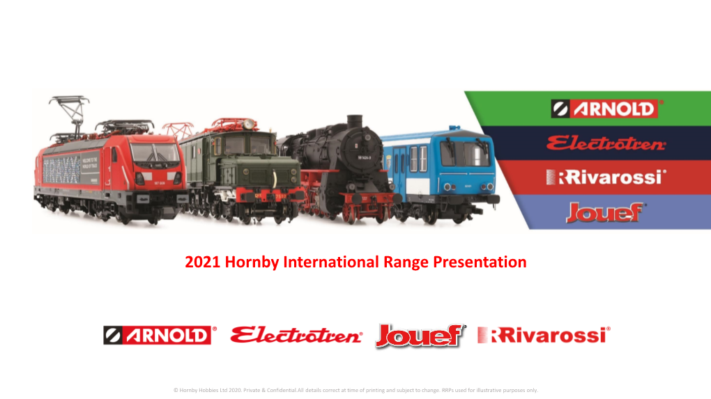 2021 Hornby International Range Presentation