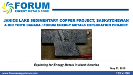 Forum's Value Proposition Copper-Cobalt-Uranium