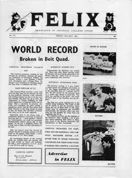 Felix Issue 170, 1962