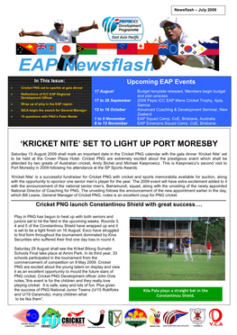 'Kricket Nite' Set to Light up Port Moresby