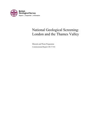 National Geological Screening: London and the Thames Valley