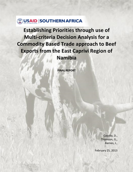 MCDA Namibia CBT Approach to Beef Exports