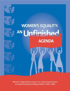 Agenda Women's Equality: An