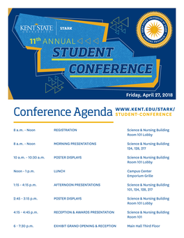 Conference Agenda STUDENT-CONFERENCE