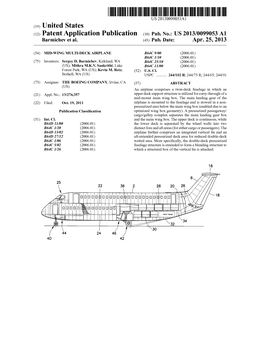 (12) Patent Application Publication (10) Pub. No.: US 2013/0099053 A1 Barmichev Et Al