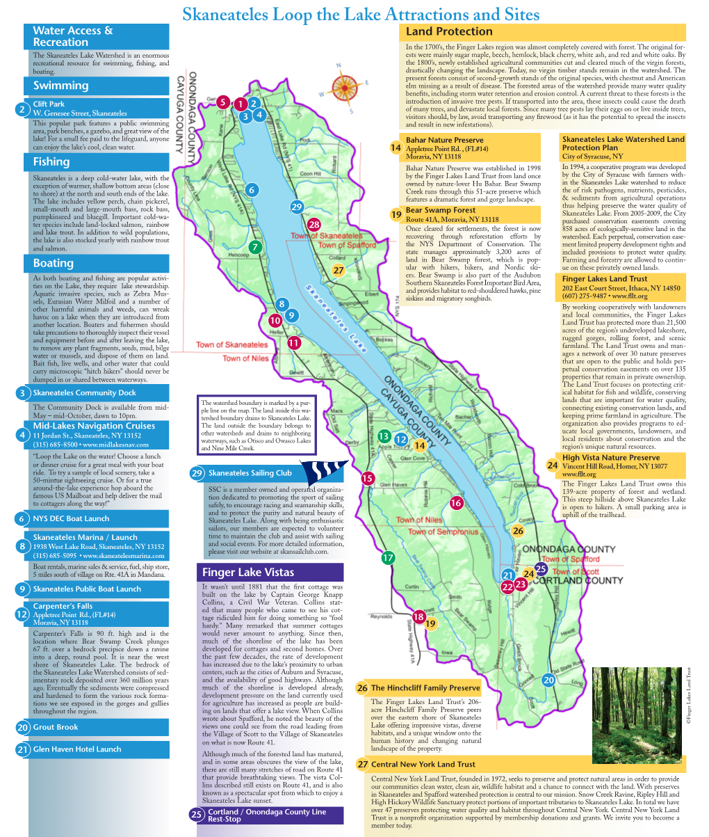 Skaneateles Loop the Lake Attractions and Sites