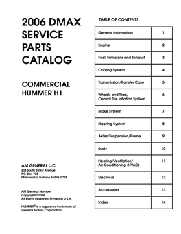 AM General 2006 Alpha Parts Manual