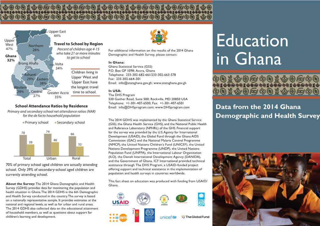Education in Ghana: Data from the 2014 Ghana DHS