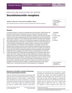 Secretin/Secretin Receptors
