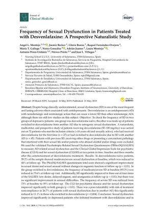 Frequency of Sexual Dysfunction in Patients Treated with Desvenlafaxine: a Prospective Naturalistic Study