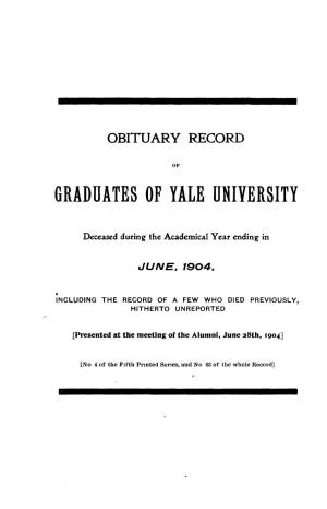 1903-1904 Obituary Record of Graduates of Yale University
