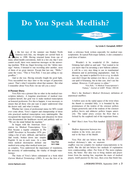 Do You Speak Medlish?
