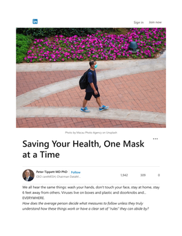Saving Your Health, One Mask at a Time