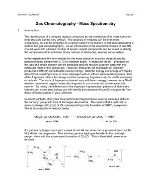 Gas Chromatography - Mass Spectrometry