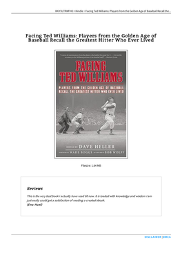 Find PDF Facing Ted Williams: Players from the Golden Age Of