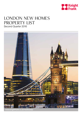 Knight Frank Q2 2016 New Homes Property List