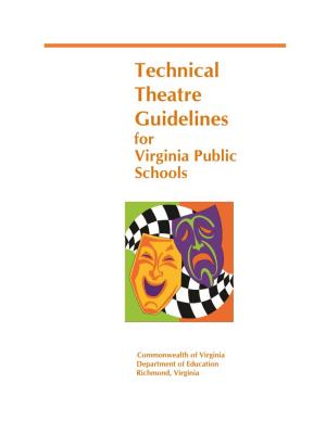Technical Theatre Guidelines for Virginia Public Schools