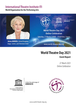 World Theatre Day 2021 Event Report