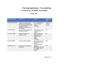 Planning Applications – for Publishing for the Period:-19/10/2020 to 25/10/2020