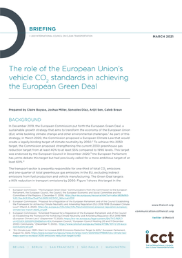 The Role of the European Union's Vehicle CO2 Standards in Achieving