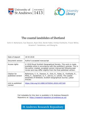 The Coastal Landslides of Shetland