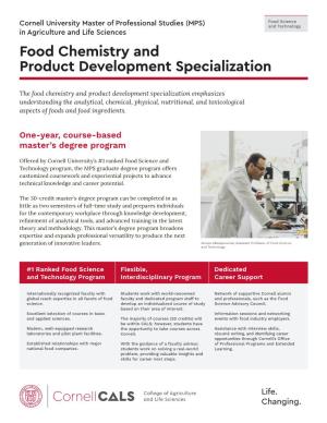 Food Chemistry and Product Development Specialization