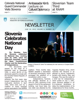 NEWSLETTER Slovenia Celebrates National