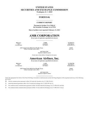 AMR CORPORATION American Airlines, Inc