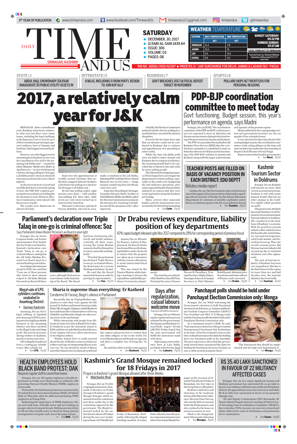 2017, a Relatively Calm Year for J&K