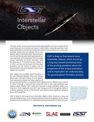 Interstellar Objects