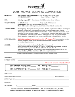 2O16 Midwest Duet/Trio Competition