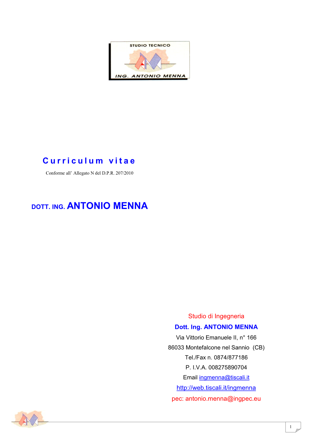 Dott. Ing. Antonio Menna