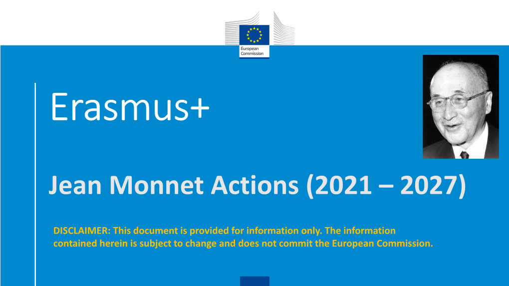 Jean Monnet Actions (2021 – 2027)