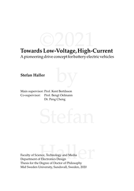 Towards Low-Voltage, High-Current a Pioneering Drive Concept for Battery Electric Vehicles