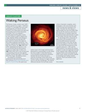 Galaxy Clusters: Waking Perseus
