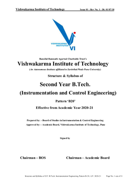 Course Structure and Curriculum for S.Y. B.TECH
