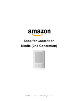 Shop for Content on Kindle (2Nd Generation)