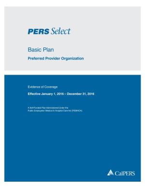 Basic Plan Preferred Provider Organization