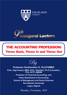 Inaugural Lecture of Professor Oluyombo