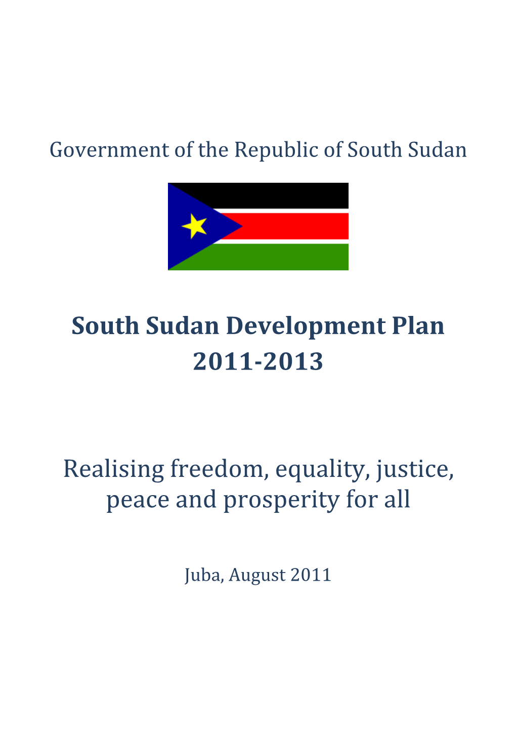 South Sudan Development Plan 2011-2013