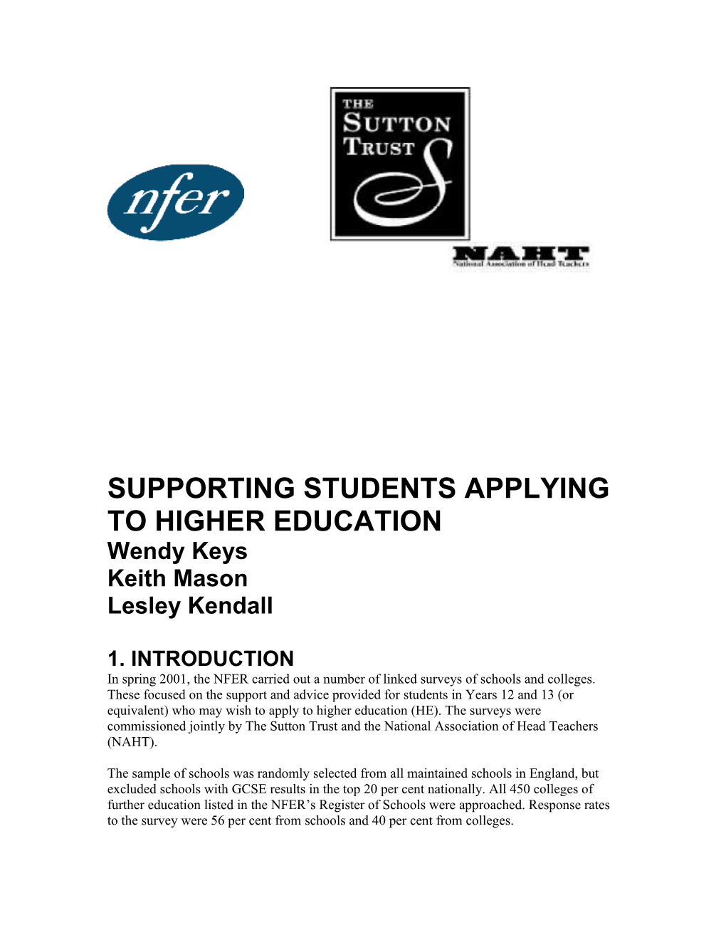 Supporting Students Applying