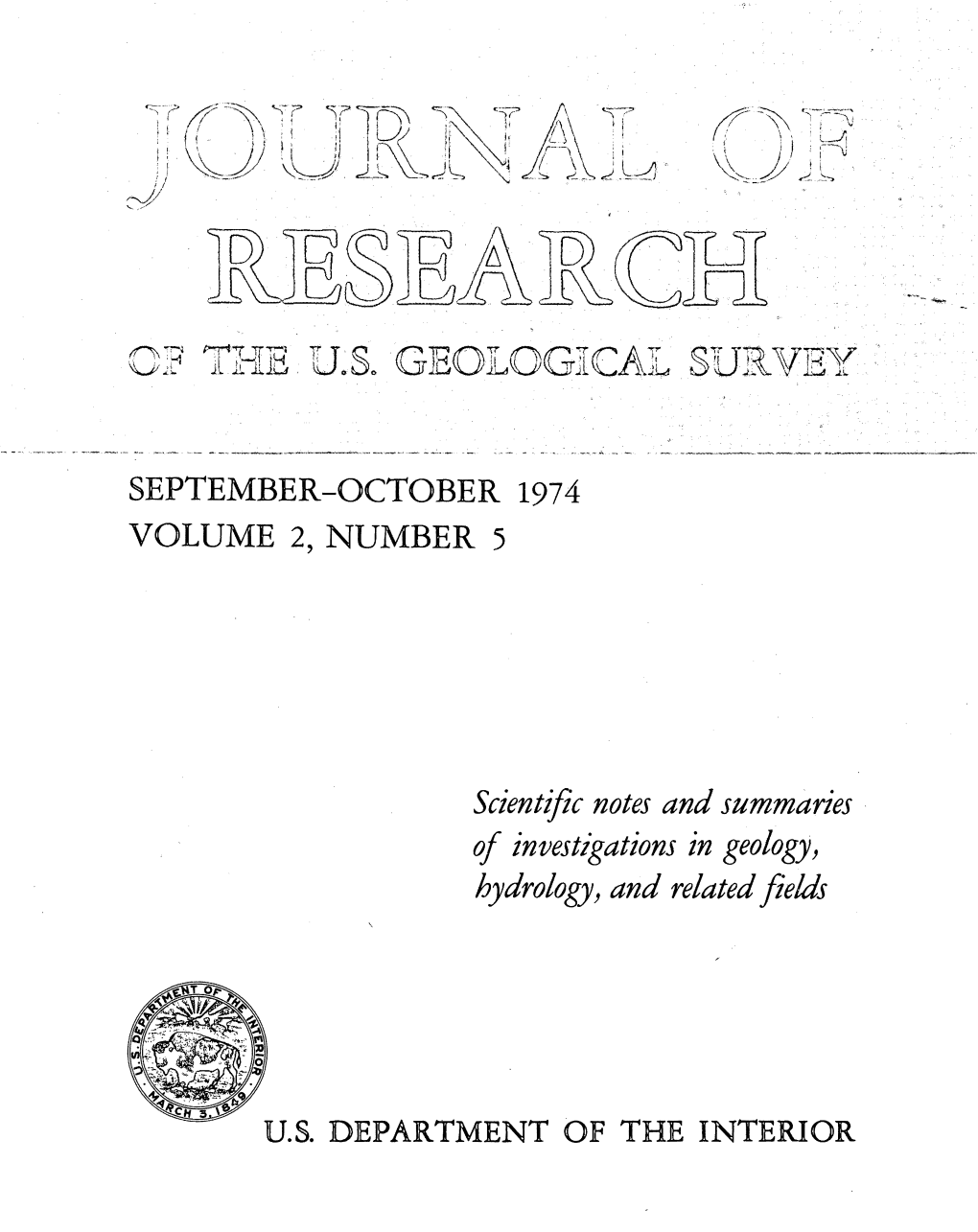 SEPTEMBER-OCTOBER 1974 VOLUME 2, NUMBER 5 Scientific