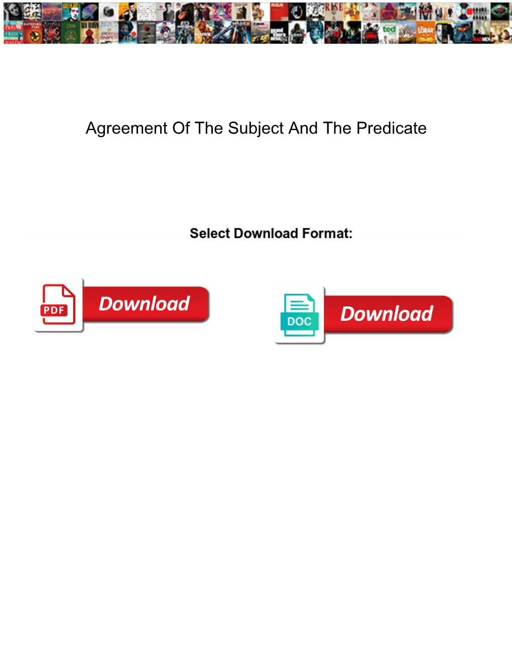 Agreement of the Subject and the Predicate
