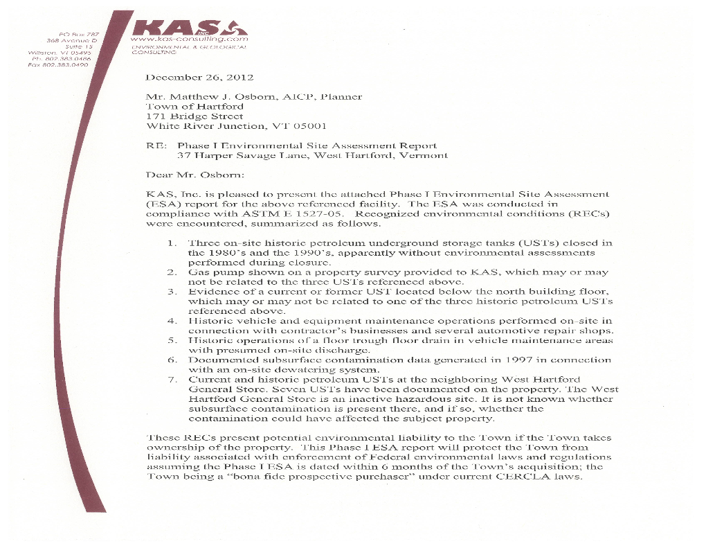 Phase I Environmental Site Assessment Report