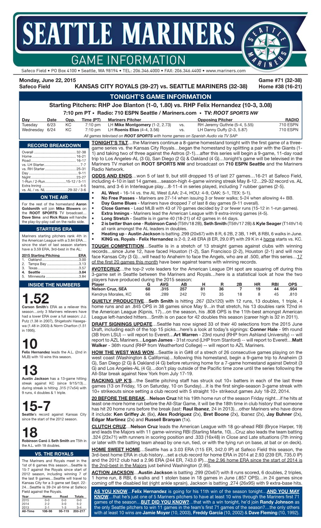 06.22.15 Game Notes.Indd