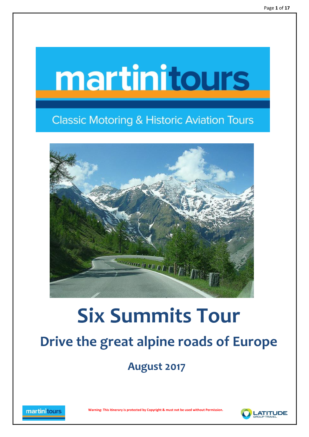 Six Summits Tour Drive the Great Alpine Roads of Europe