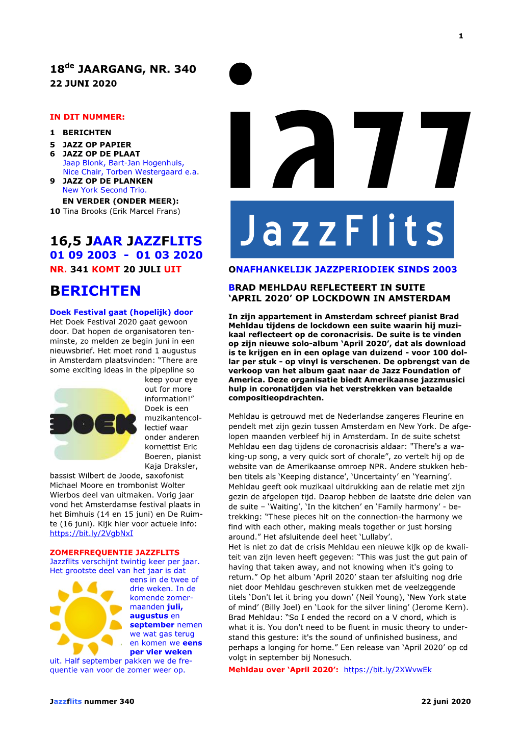 Jazzflits 01 09 2003 - 01 03 2020