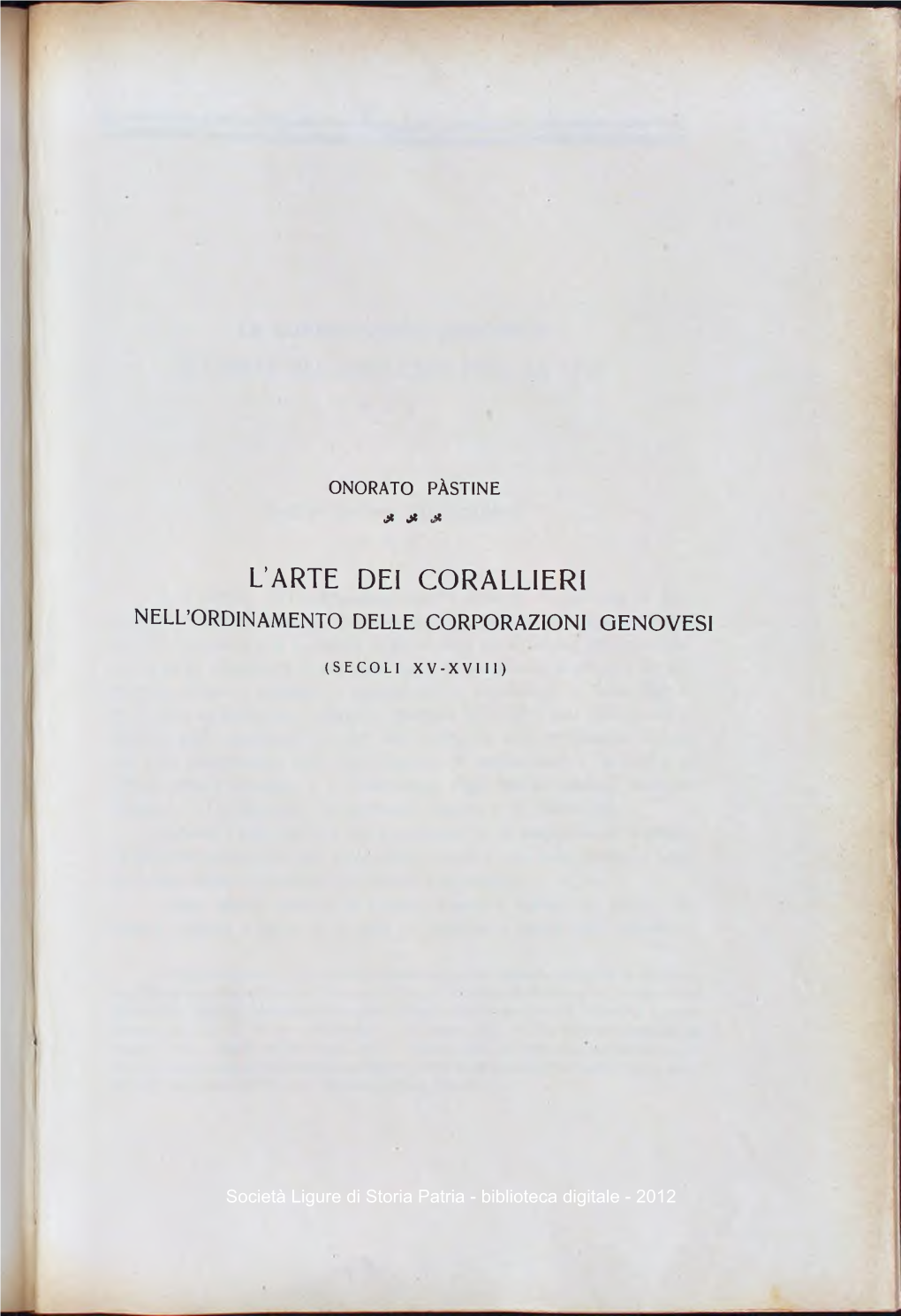 L'arte Dei Corallieri Fino Al 1528