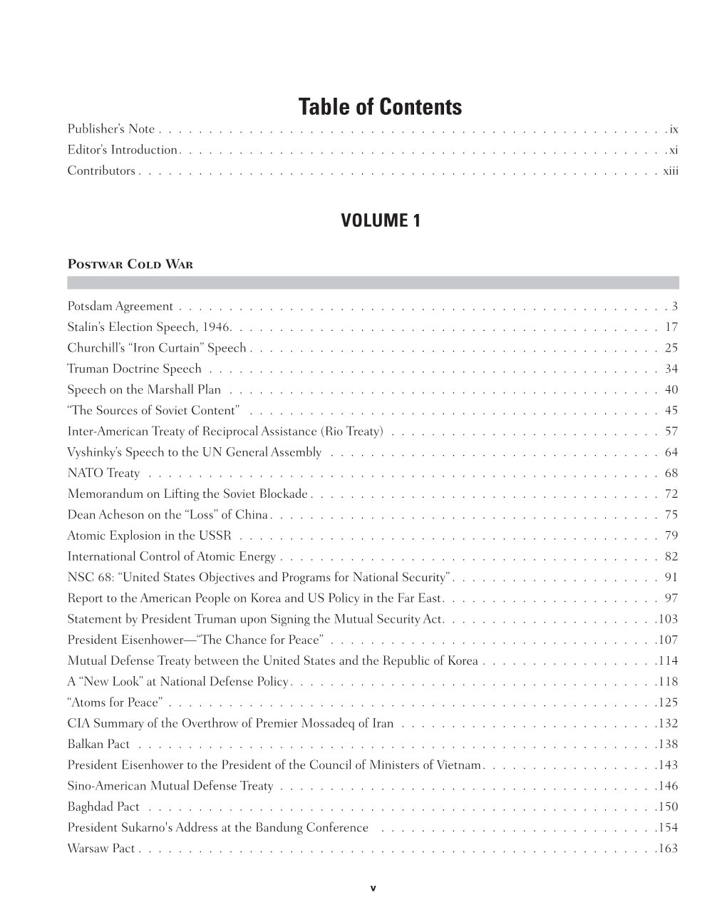 Table of Contents Publisher’S Note